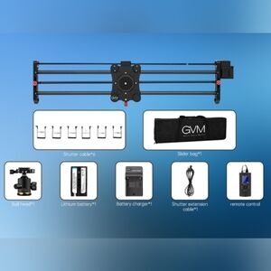 GVM Professional Carbon Fiber Motorized Camera Slider, 31" w/Remote Control